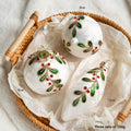 Hand-Painted Glass Christmas Ornament Set