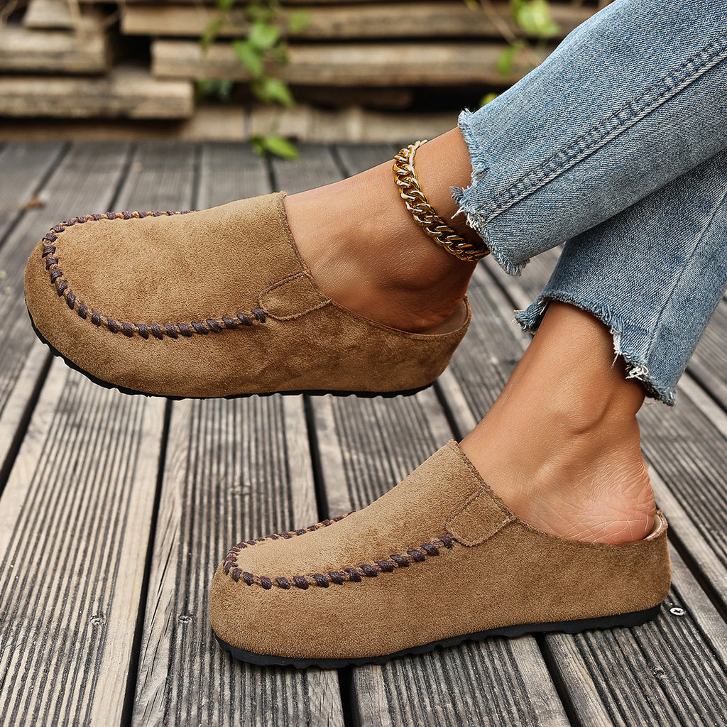 High-top Birkenstock shoes, head-covering half slippers