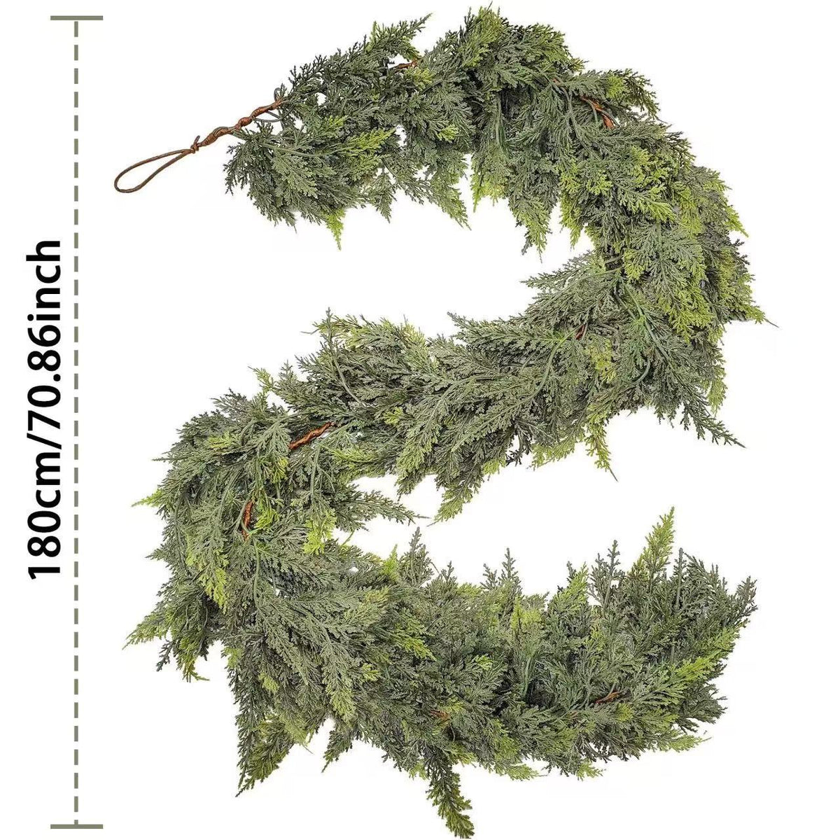 Norfolk Pine Artificial Rattan Cedar Green Plant Wreath